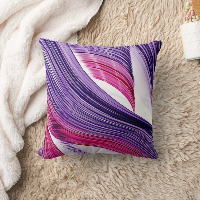 Coussin rose Abstrait et violet (Couverture)