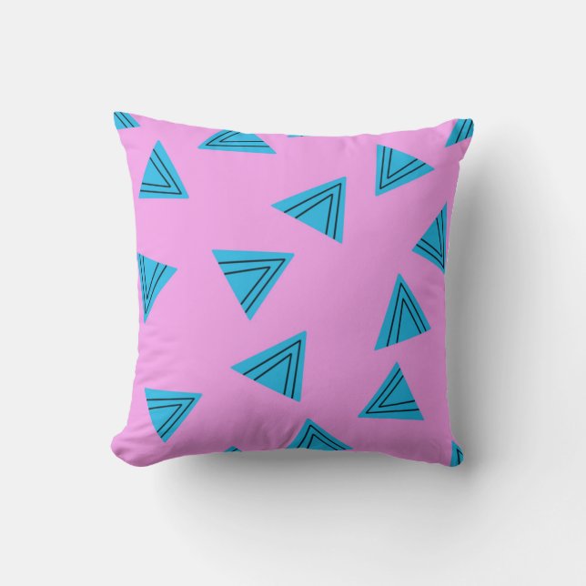 Coussin Rose abstrait moderne et tendance fille (Recto)