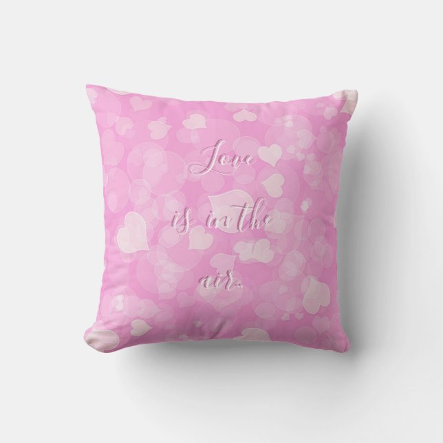 Coussin Rose abstrait texture.text. de bokeh (Recto)