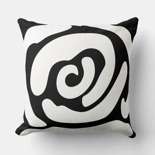 Coussin Rose abstraite organique moderne (Recto)