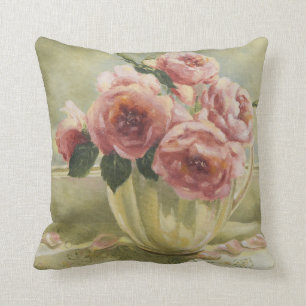 Coussin Rose anglais à Pitcher
