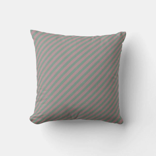 Coussin Rose B48E92 Dusty / Clover vert 769789 Stripes (Recto)