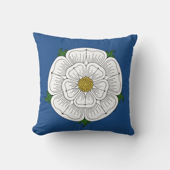 Coussin Rose blanche de York (Recto)