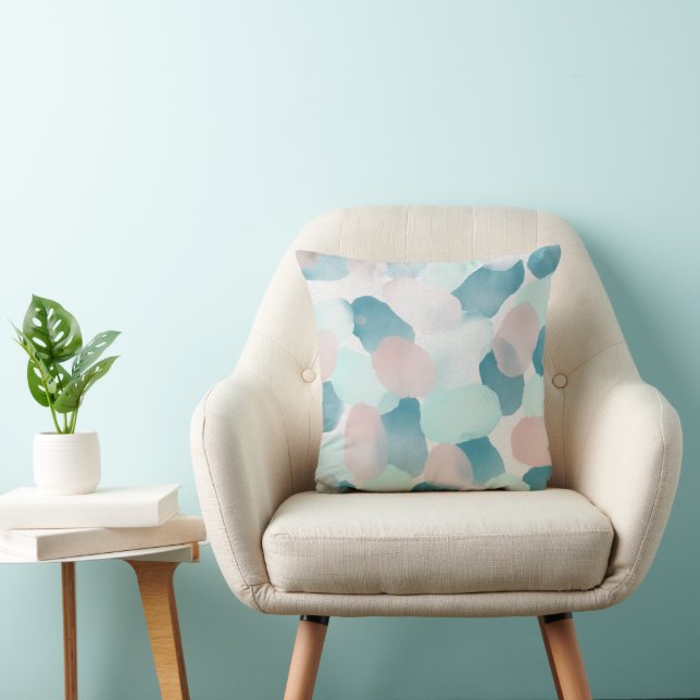 Coussin rose bleu (Chaise)