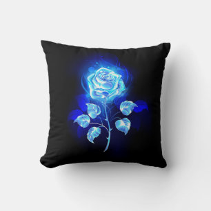 Coussin Rose bleu brûlant