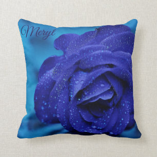 Coussin Rose bleu foncé