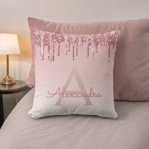 Coussin Rose Bleu - Rose  Parties scintillant Éperche Mono