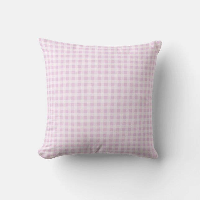 Coussin Rose Bonbon à Carreaux (Recto)