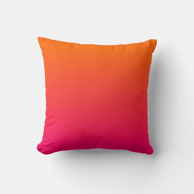 Coussin Rose Chaude et Ombré Orange (Recto)