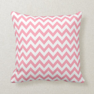 Coussin Rose Chevron à l'avant/Coussin à l'arrière solide