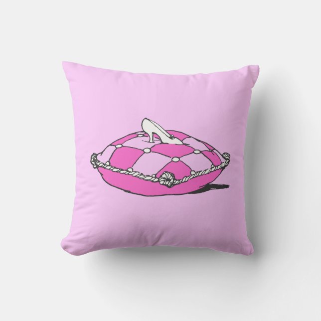 Coussin rose Cinderella Slipper (Recto)