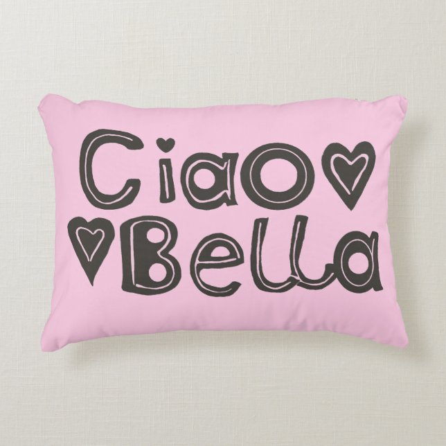 Coussin rose-clair d'accent de Ciao Bella (Devant)