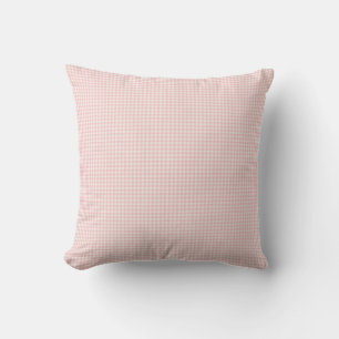 Coussin Rose clair et blanc En vichy Plaid Motif cosy