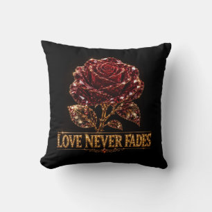 Coussin Rose Cristal Rubis – L'amour ne se démode jamais