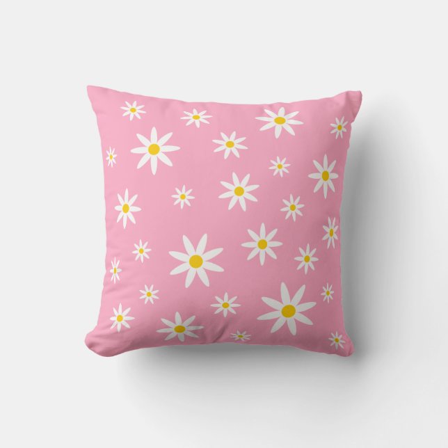 Coussin rose Daisy (Recto)