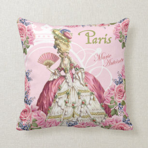 Coussin rose de cadre de roses de Marie Antoinette