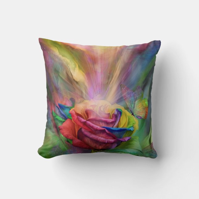 Coussin rose de décorateur d'art de guérison (Recto)