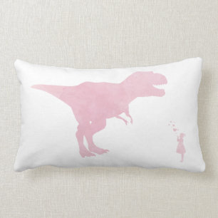 Coussin rose de dinosaure - décor de crèche de
