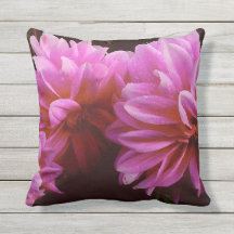 Coussin rose de fleur