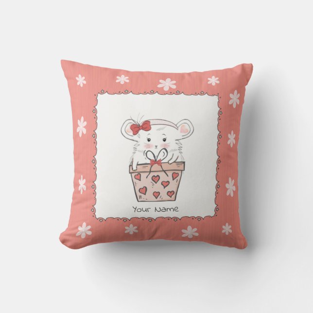 Coussin Rose de hamster (Recto)