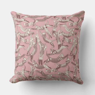 Coussin rose de la fête du chat