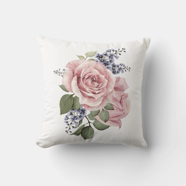 Coussin Rose de pays réversible (Recto)