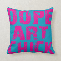 coussin rose de poussin d'art de dopant de