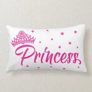 Coussin rose de princesse avec le diadème