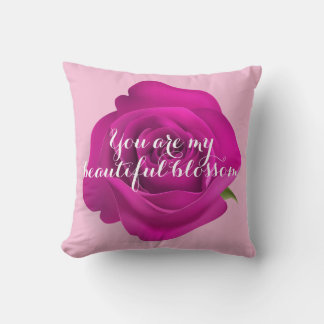 Coussin Rose de velours - Décor romantique