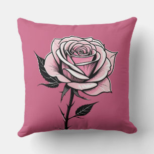 Coussin Rose d'encre (rose)