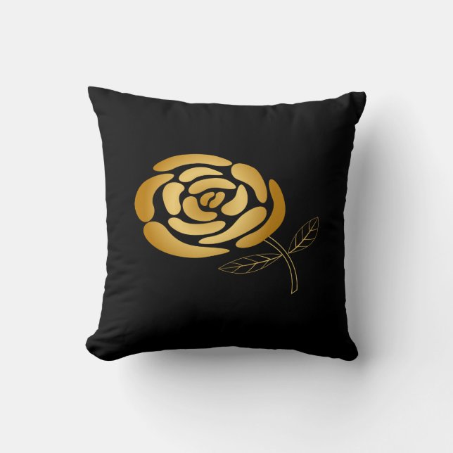 Coussin Rose d'or original pour la fête (Recto)