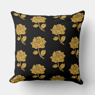 Coussin Rose d'or TP noir