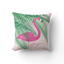 Coussin rose du Flamant rose du gingembre