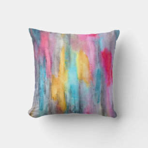 Coussin rose ébène arc-en-ciel