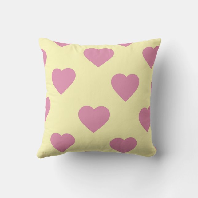 Coussin Rose Élégant Mignon Cosy Moderne Romantique Chic C (Verso)