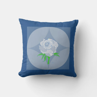Coussin - Rose et Arrière - plan géométrique