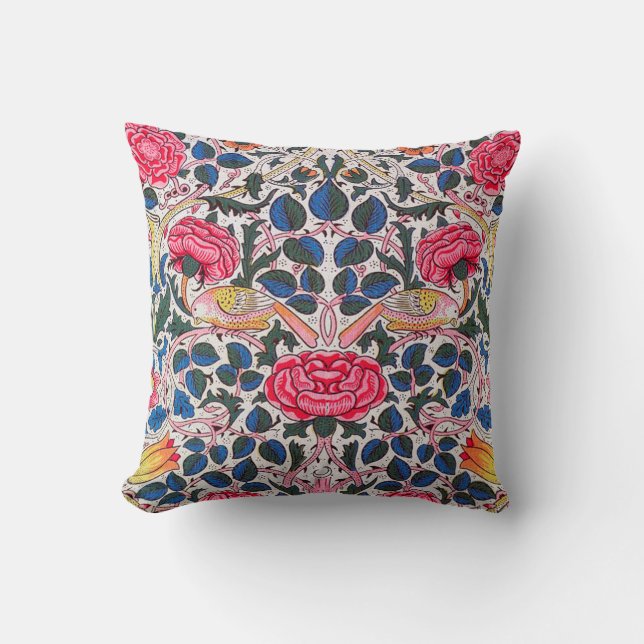 Coussin Rose et Bird, William Morris (Recto)