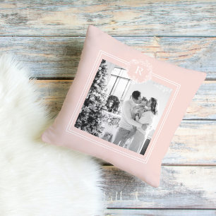 Coussin Rose et blanc modernes   Photo de famille   Initia