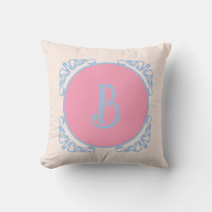 Coussin Rose et bleu personnalisés