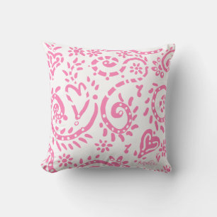 Coussin rose et marine