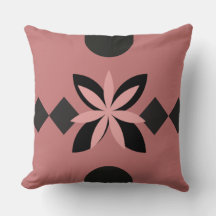 ROSE ET NOIR ABSTRAIT