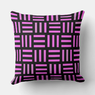 Coussin rose et noir Géométrique