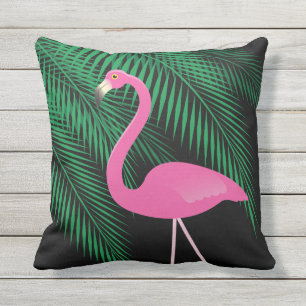 Coussin rose et noir réversible 2 de Flamant rose