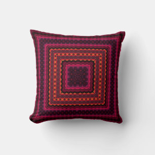 coussin rose et orange abstrait