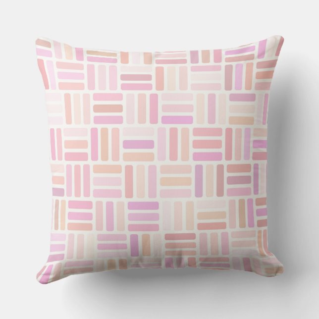 Coussin rose et orange Géométrique (Verso)