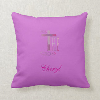Coussin Rose et pourpre pour le carreau croisé