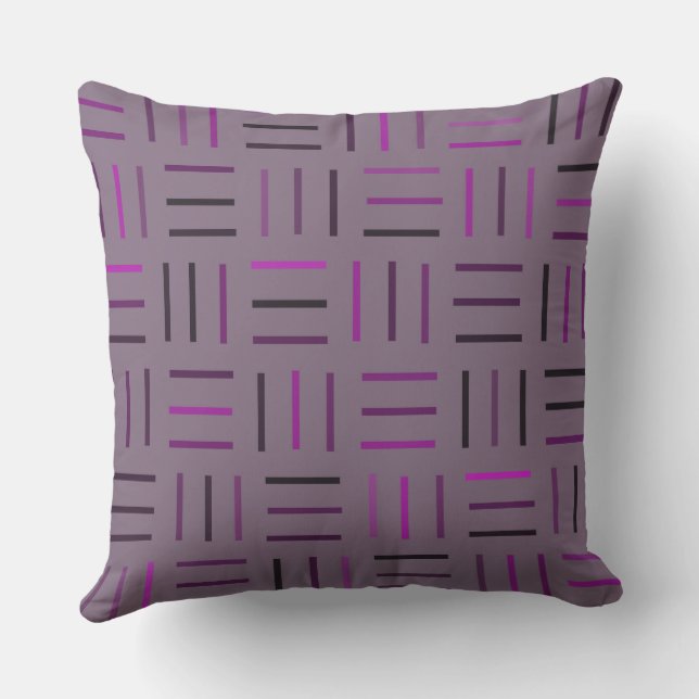 Coussin rose et violet Géométrique (Verso)