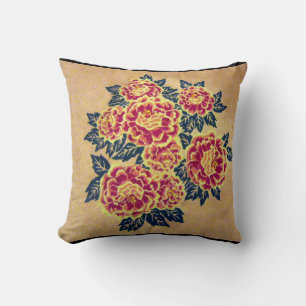 Coussin rose floral