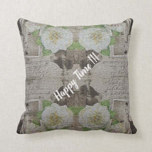 Coussin Rose Florale Vintage Moderne Luxe
