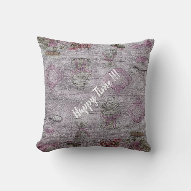Coussin Rose Florale Vintage Moderne Luxe (Recto)